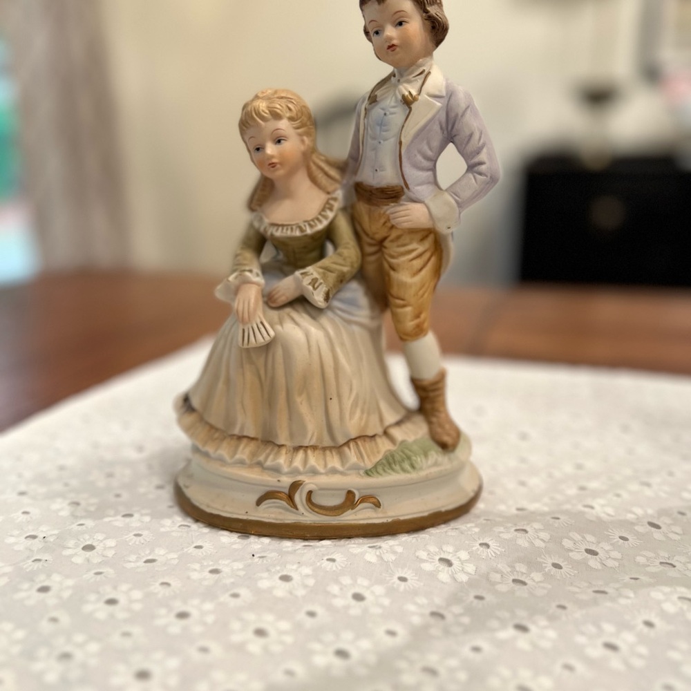 Flambro Vintage Opera couple porcelain figurine